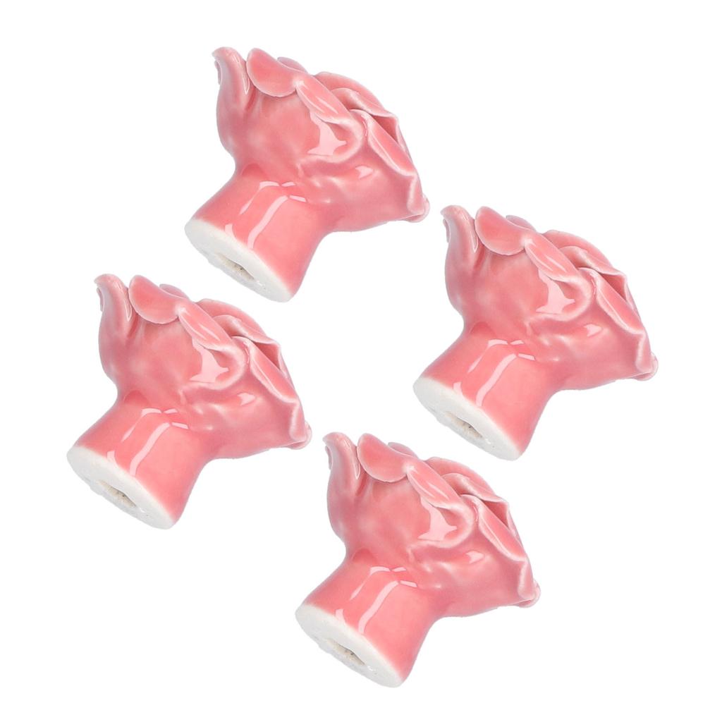 4 шт. Ручка в форме розы Современная керамическая мебельная ручка для дома, гостиной, спальниРозовая