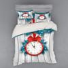 Clock Duvet Cover Set For Kids Teens Boys Girls Lightweight Down Quilt Covers Bedroom Decor 2 Pillowcases 1 Duvet Cover No Quilt