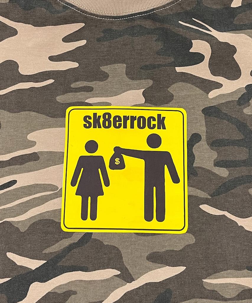 SK8ER ROCK уличная камуфляжная футболка Tax ((бежевый))