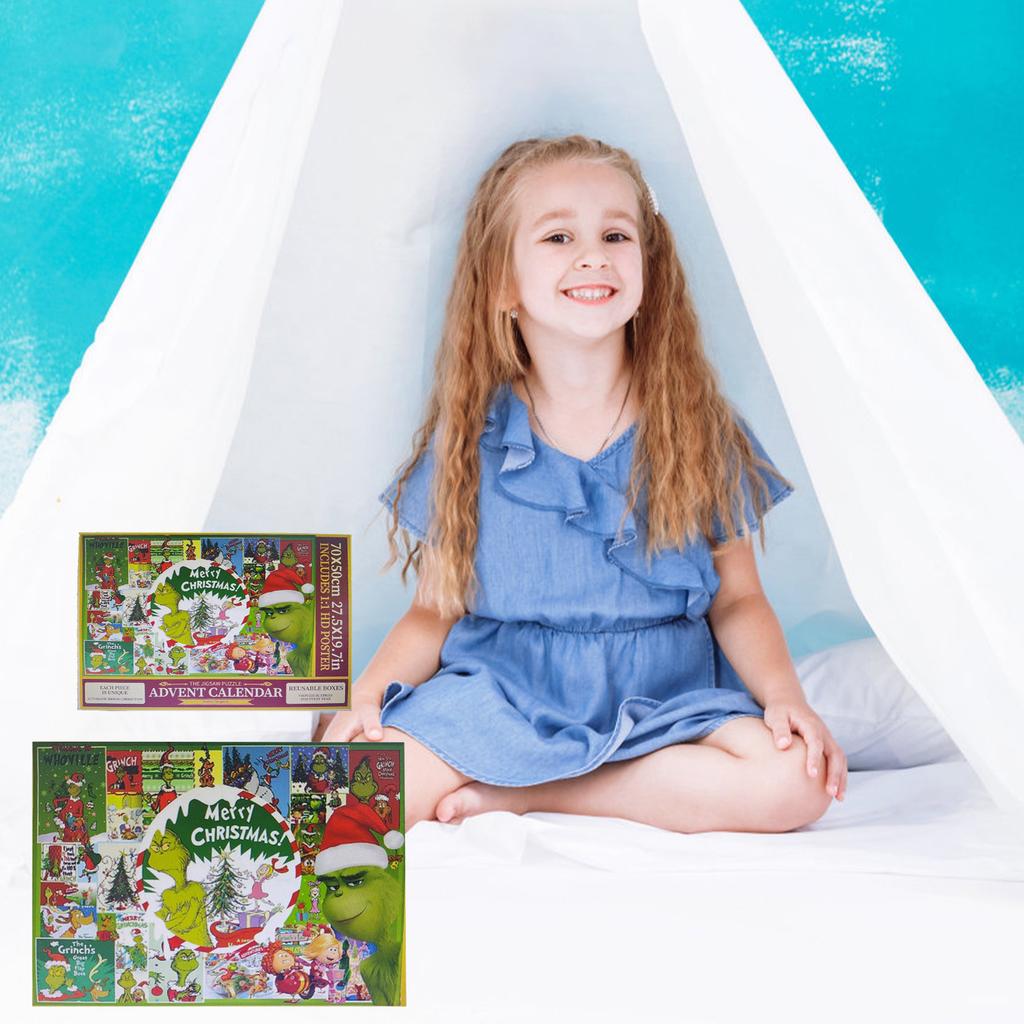 Advent Calendar, Christmas Puzzles For Kids And Adults, 24 Day Countdown Calendar For Boys And Girls, 24 Boxes Of 1000 Piece Christmas Puzzle