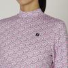 FootJoy Floral Print Long Sleeve Mock Neck Shirt, Pink, Women's, Size Small, FJW-F24-S08, 32276-S