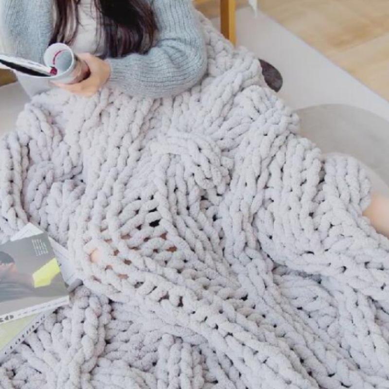 Шерстяное одеяло ручной работы с изображением радужного кошачьего хвоста: Уютный, не линяет, устойчив к выцветанию