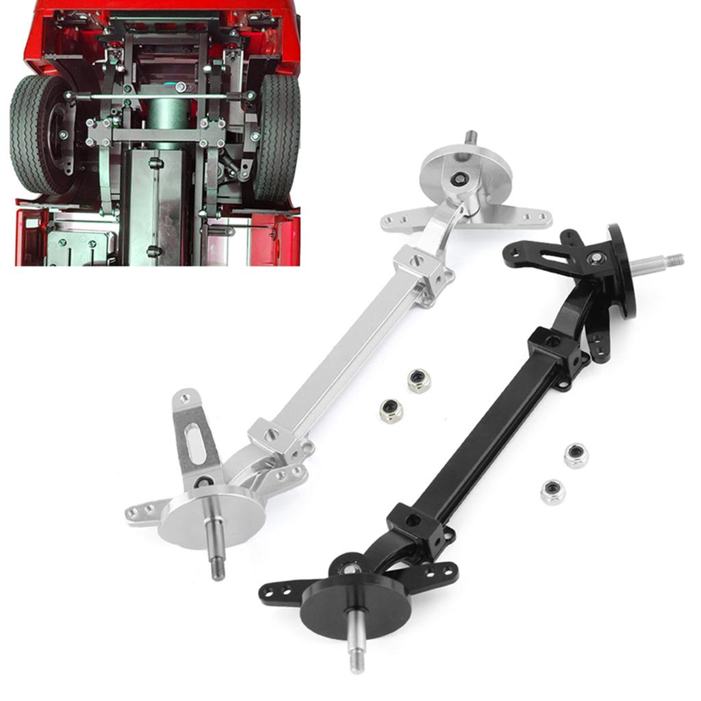 Без комплекта оси гидроусилителя рулевого управления, 1 шт.:14 масштабный металлический передний мост, комплект рулевых тяг, замена для серии Tamiya, грузовик, трактор, запчасти с дистанционным управлением