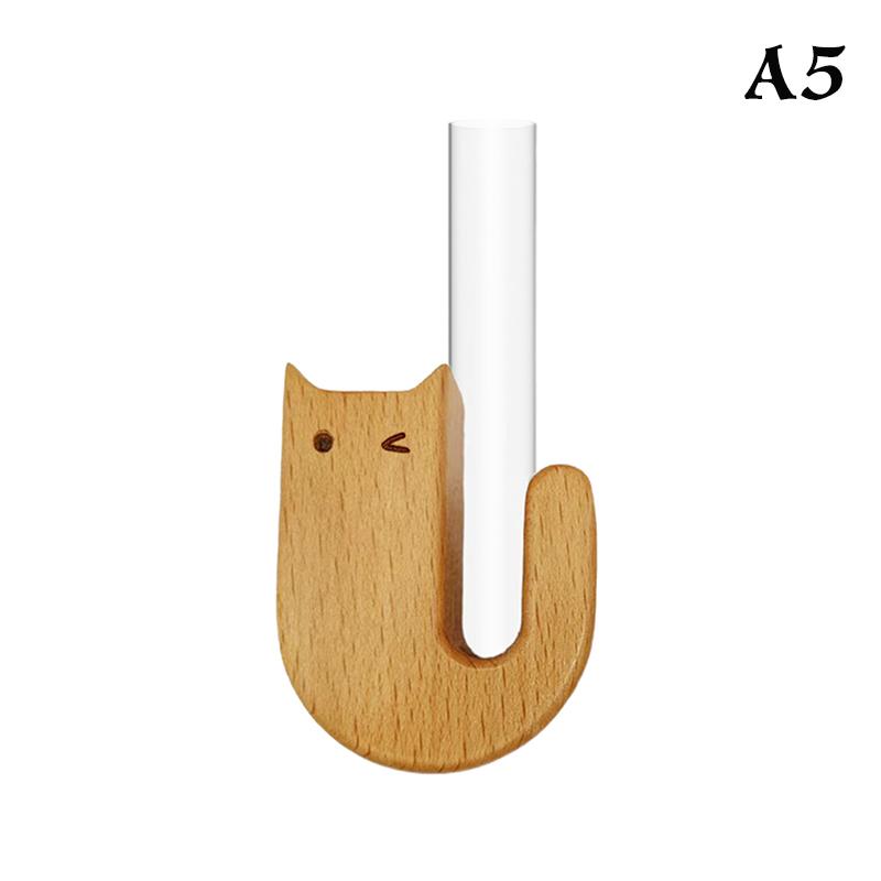 Cat Whisker Vase Pet Whisker Vase Fridge Magnet Wooden And Glass Pet Hair Beard Collector Pets Souvenir Gift Home Decor