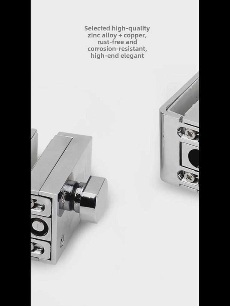 Защелка для стеклянной двери - напольный замок для одной двери в ванную или туалет