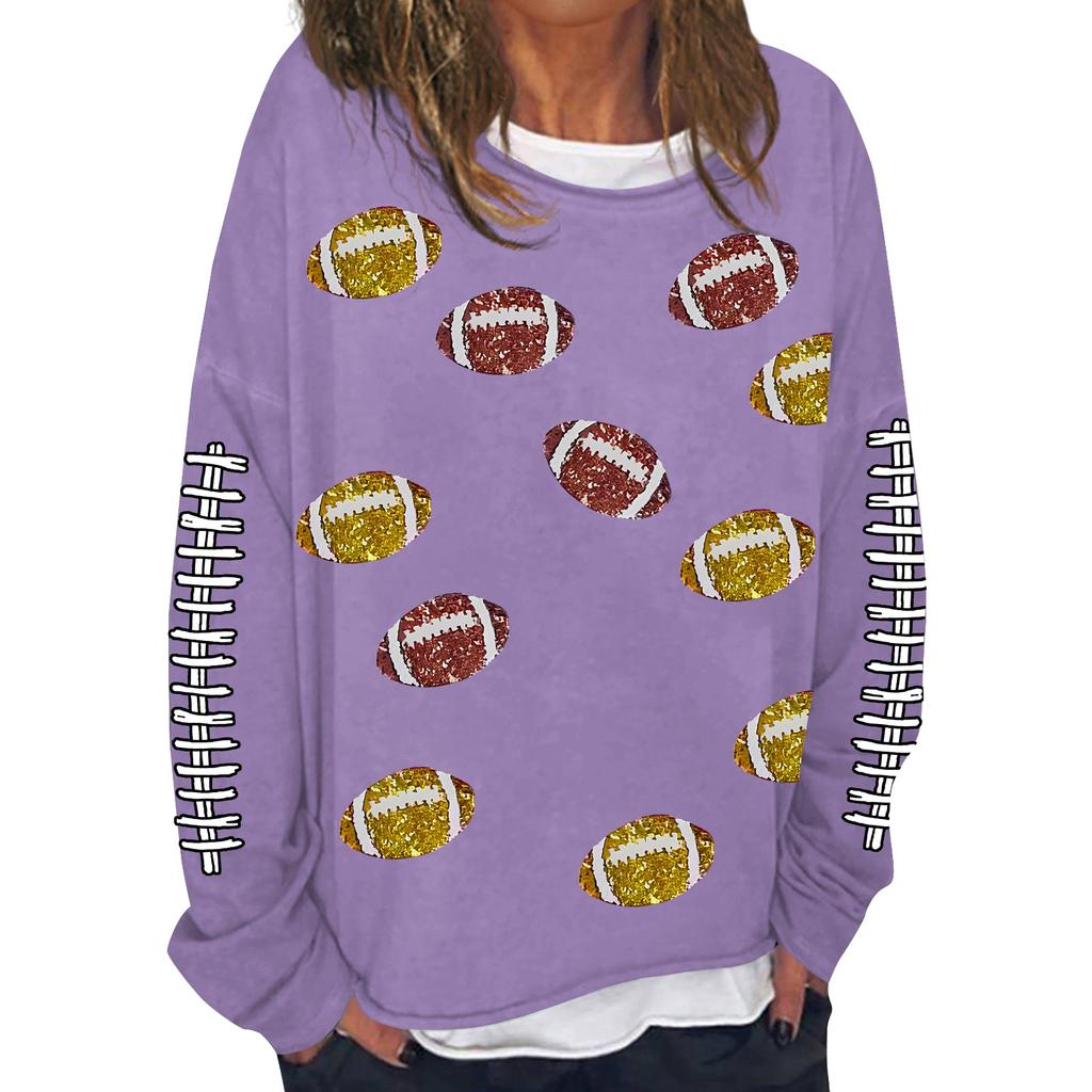 Женская модная повседневная толстовка с длинным рукавом и круглым вырезом с принтом