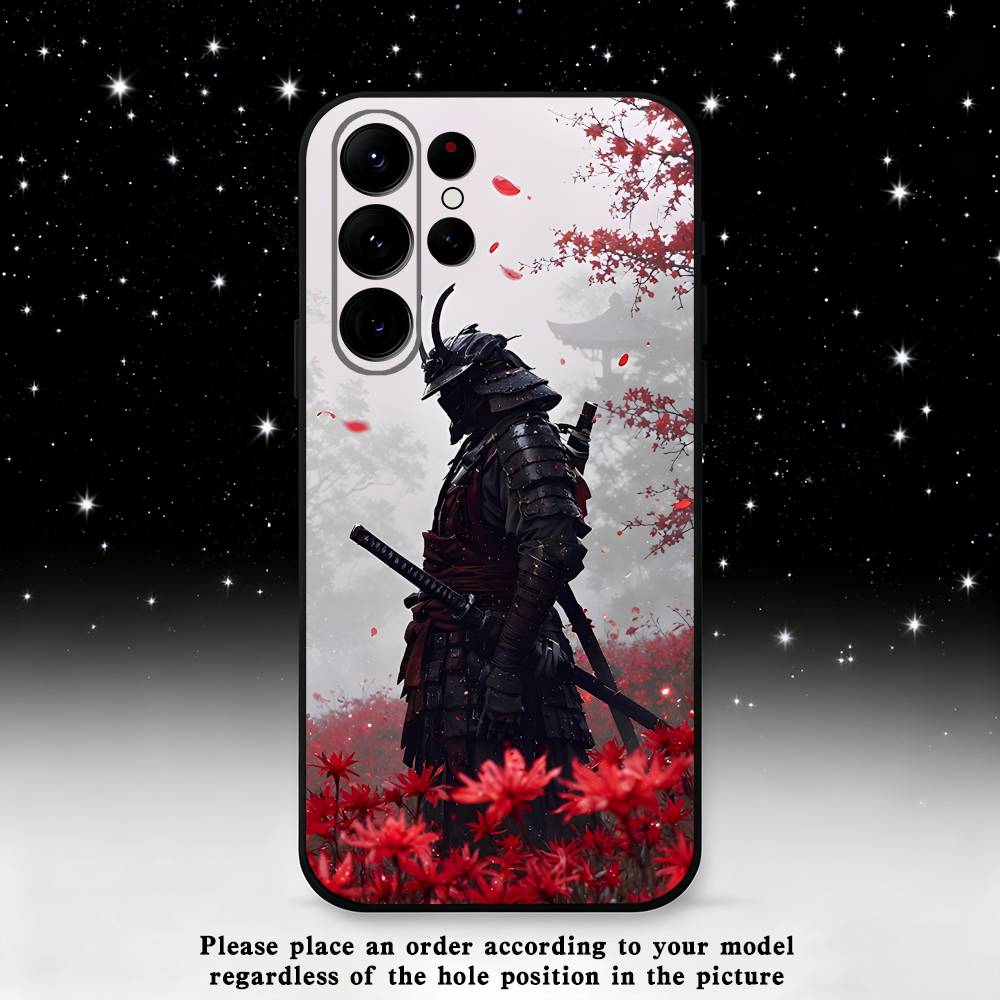 Japan Samurai  Phone Case For Samsung S25,S24,S21,S22,S23,S30,Ultra,S20,Plus,Fe,Lite,Note,10 Black Soft Shell