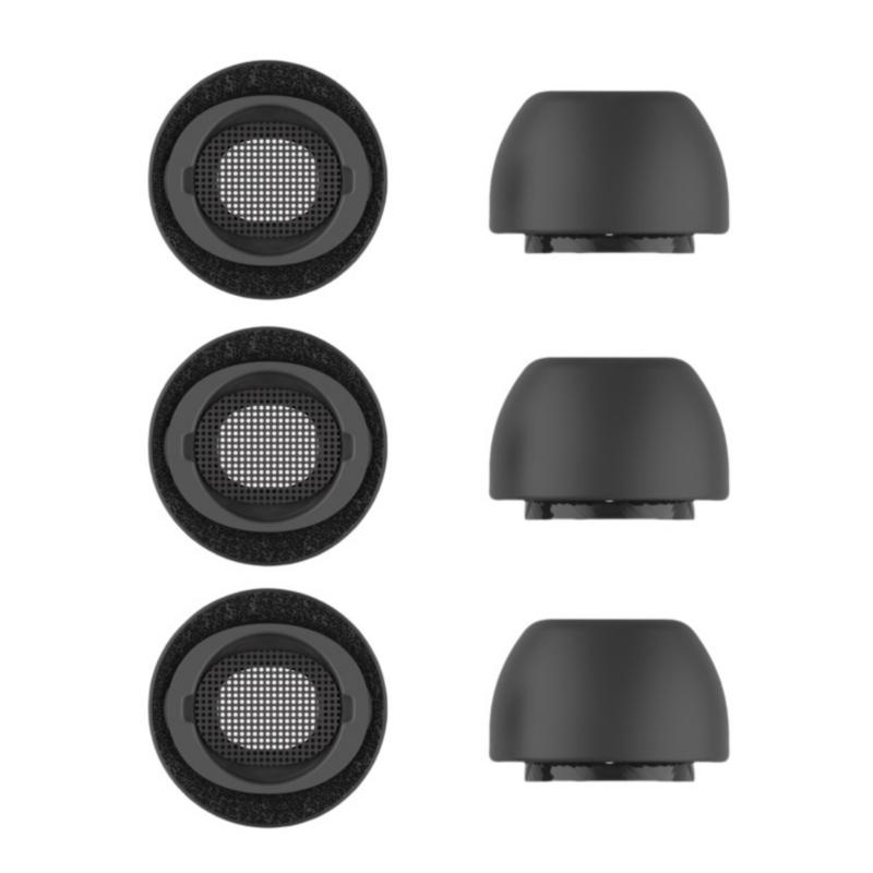 2 пары удобных амбушюр из пены с эффектом памяти для надежной посадки и шумоподавления для пользователей Buds 3Pro. Повышают стабильность.