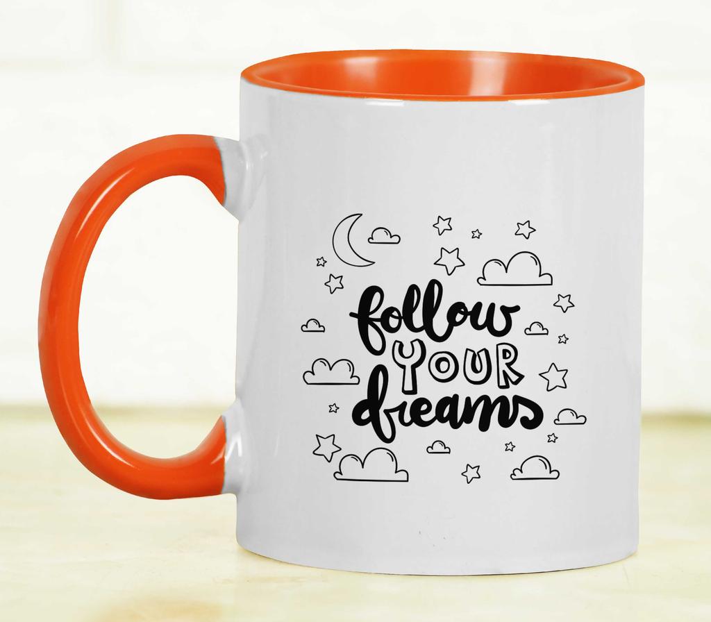 Inkdotpot 11 унций керамическая кофейная кружка Следуй за своими мечтами Вдохновляющие поощрения Мотивирующие цитаты Подарок для сотрудников, начальников, коллег