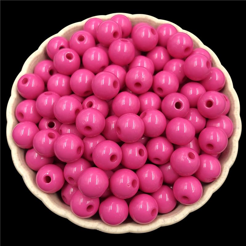 Ювелирные аксессуары, акриловые бусины, ожерелье, браслет, свободные бусины, 50 шт., 6 мм, круглые фурнитура «сделай сам», подарок, однотонный цвет, ручная работа