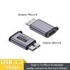 USB C 3.0 Micro B Male To Type C Female Adapter for Samsung S5 External Hard Drive Disk Box Laptop Type-C To Micro B Connector