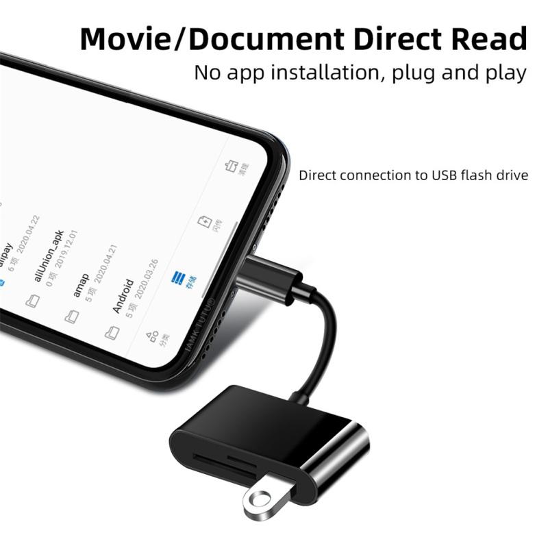 USB-устройство чтения карт типа C, адаптер для передачи данных, микроинтерфейс, Android-телефон, компьютер, многофункциональный