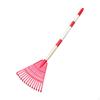 14 Garden Rake Steel Tool with Wood Handle for Kids Yard