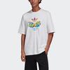 Adidas Футболка Originals Graphic Tee с принтом трилистника для мужчин, белая GK7183
