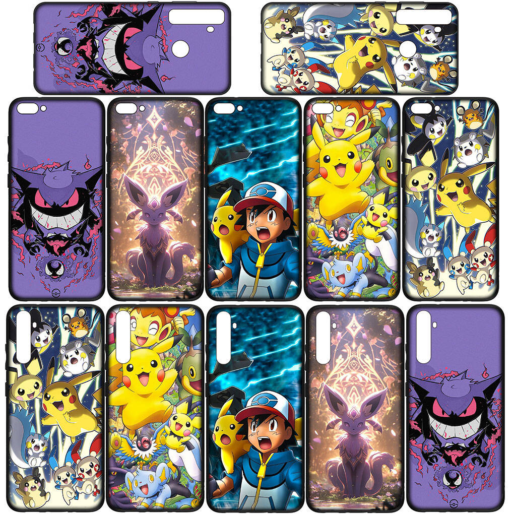 Phone Case for iPhone 17 16 15 Plus Xiaomi Poco F8 F7 X7 X6 M8 C85 C75 Redmi Note 14 12 11 13 Pro Max A4 14C 13C 15C Poster Pokemon GO Pikachu Cover