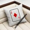 For Playing Cards Poker Red Heart Spades King Queen Throw Pillow Case Sham 45X45Cm 40Cm Square Car Pillowcase Pad Cushion Cover