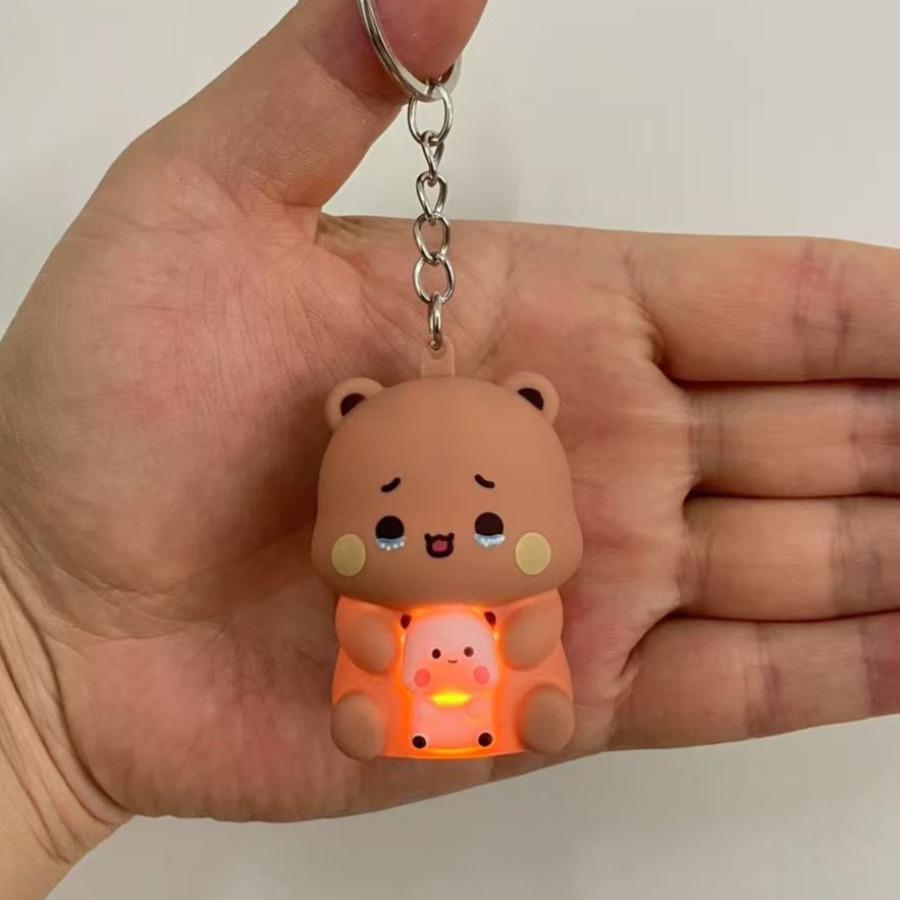 Бубу Дуду Говорящие Игрушки Брелок Иер Медведь Панда Светящиеся Аниме Фигурки Украшение для Телефона Украшение для Сумки Подарки для Пары