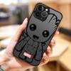Чехол для телефона для Apple iPhone 11 12 13 14 16 Pro 15 Pro Max 16 Plus XR 12mini 13mini Прозрачный Marvel Грут Человек-паук Железный человек Студия