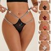 Women's Lace Low-Rise Thong with Double Thin Straps - European and American Style