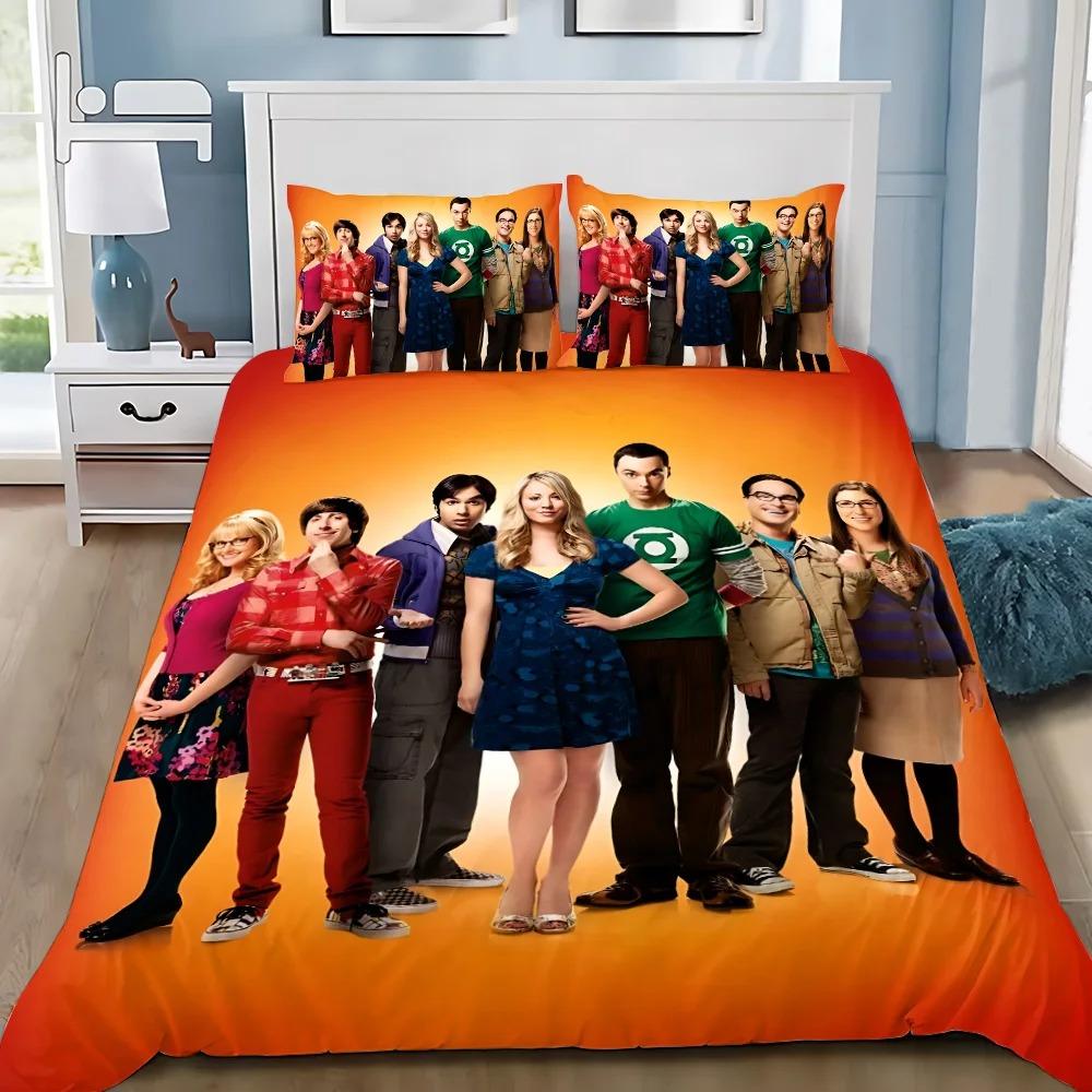 ТВ TBBT Постельное белье Теория Большого ВзрываS Пододеяльник plot characters Печать Наволочка Постельное белье Детский Подарок