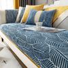 Modern Chenille Jacquard 3 4 Seater Sofa Cover Leaves Couch Slipcover Patchwork Sectional Chair Loveseat Cover Simple Non -Slip