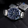 Casio Edifice Ocean Heart Classic Трехстрелочный Трехглазый Часы на Солнечной Батарее Кварцевые Мужские Часы Синие EFS-S510D-2AVUPR