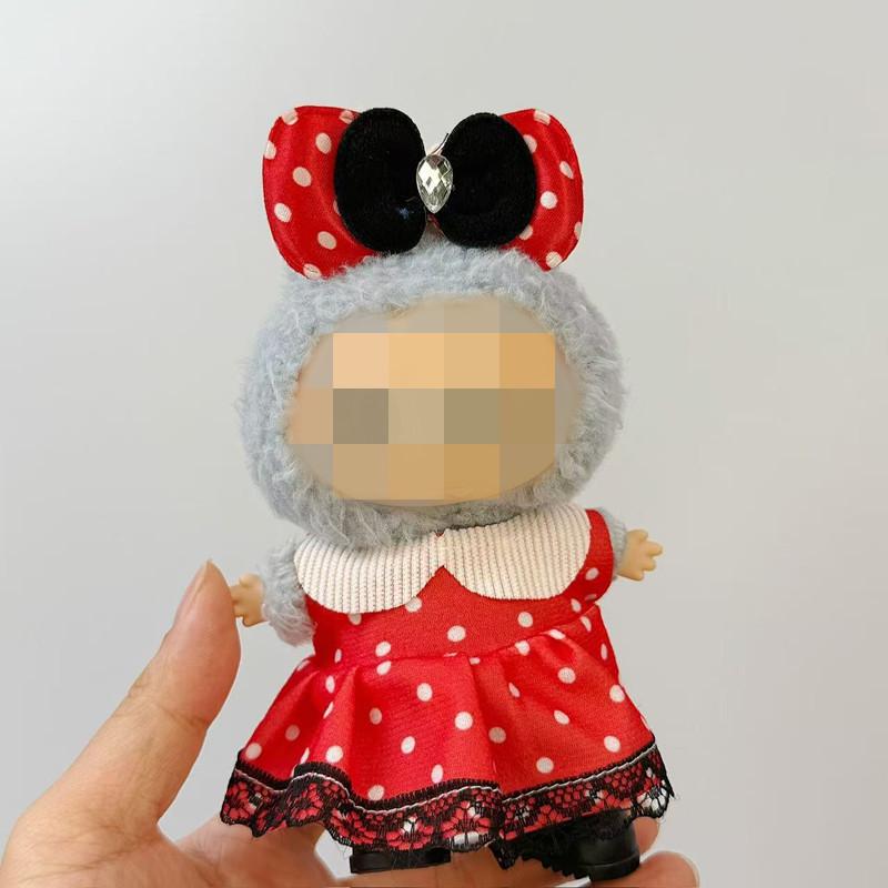 Подвеска Лабубу: Коробка-сюрприз с детской одеждой - 17 см винил «Макарон».