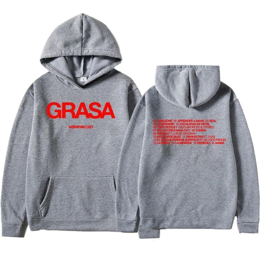Nathy Peluso Grasa Tour Album Hoodie Chandal Fashion Hip Hop Sweatshirt Men Comfortable Aesthetic Sweatshirt Streetwear