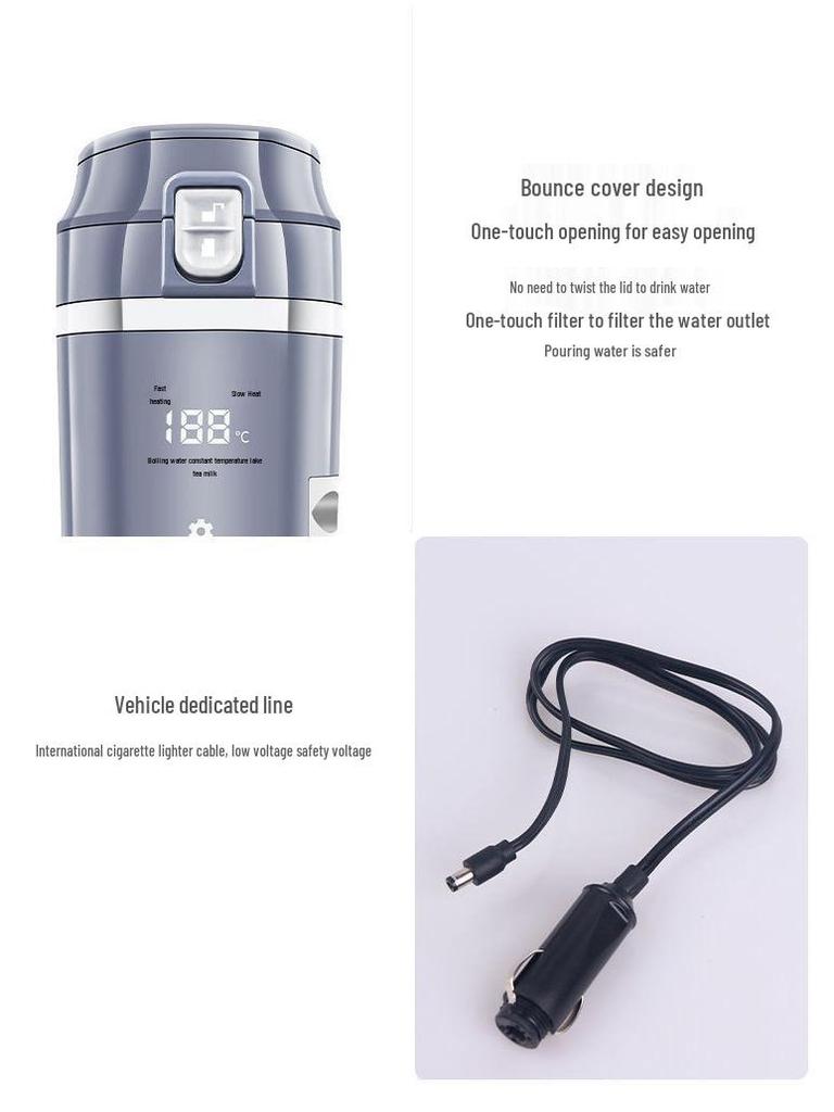 Высокомощная автомобильная электрическая изолированная кружка-бойлер