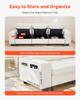 3 Steater Sofa, Modular Sectional Couch with Bottom Storage Space, Modern Comfy Cloud Sofa with Side Storage Pockets and Metal Frame, Ideal for Living