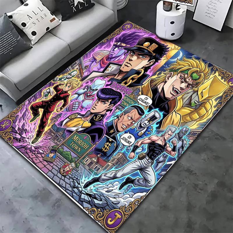 Jojos Bizarre Adventure Carpet Rug For Living Room Bedroom Home Sofa Decoration Kids Play Nonslip Floor Mat