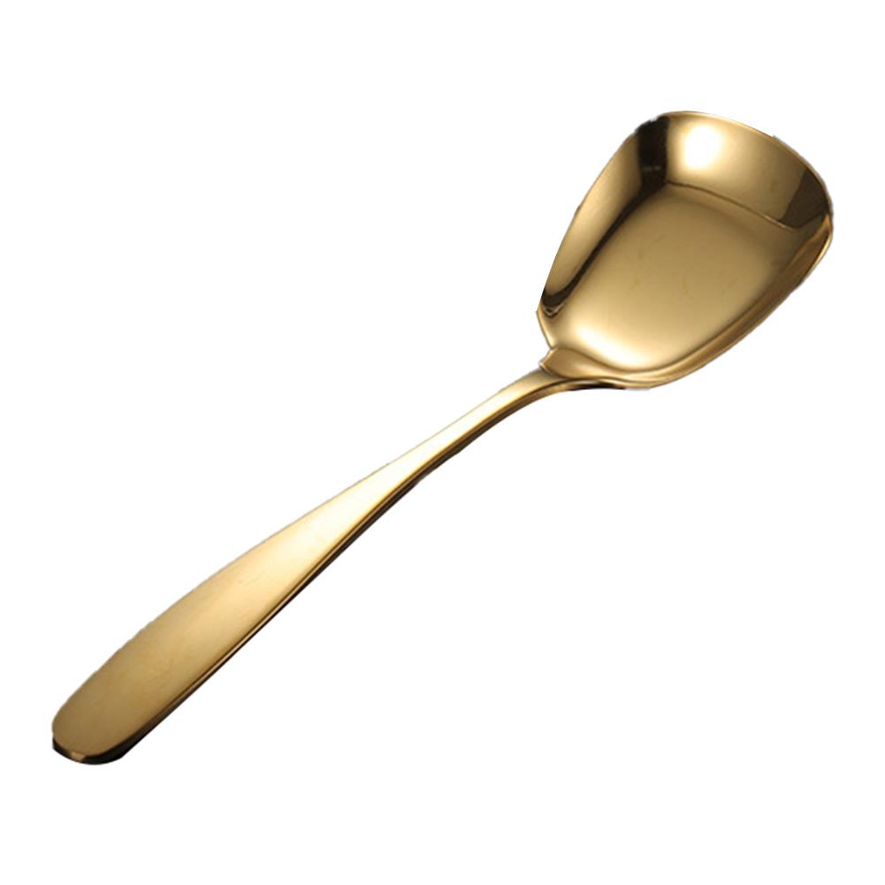 17 см плоскодонная ложка из нержавеющей стали квадратные столовые ложки для риса детская длинная ручка ложка для напитков для мороженого десерт