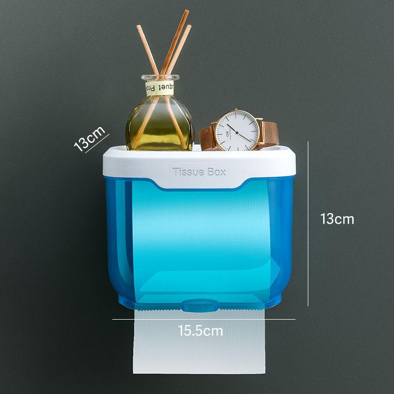 Punch-free Toilet Paper Holder Tissue Box Waterproof Mobile Phone Storage Toilet Paper Storage Rack Bathroom Accessories