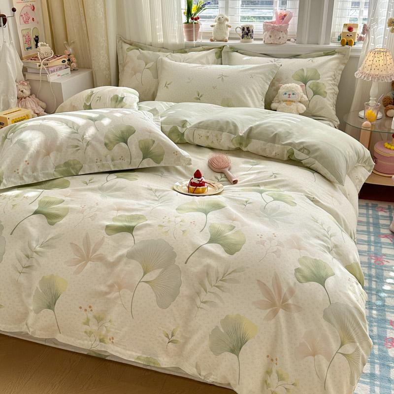 100% Cotton Duvet Cover Soft Breathable Printed Quilt Cover Skin Friendly Comfortable Durable Bedding for Single and Double Beds