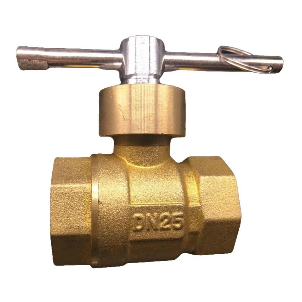 In-Stock Brass Magnetic Locking Radiator Ball Valve with Double Anti-Theft, Herringbone, and Flat-Head Features, Fast Shipping