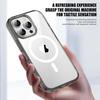 KEYSION Прозрачный чехол MagSafe для iPhone 16 Pro Max Silicone+PC Противоударный прозрачный чехол для задней панели телефона для iPhone16 15 Pro Max