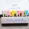 Birthday Party Colorful English Letters HAPPY BIRTHDAY Candle Romantic Party Candy Color Decoration