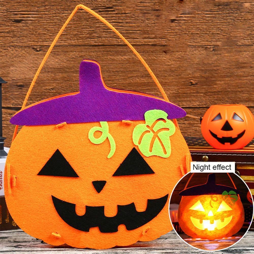 Glowing Pumpkin Lantern Reusable Halloween Ornament Halloween Light  Halloween Party Decorations