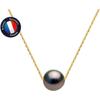 Necklace - - Tahitian Cultured Pearl A+ - Yellow Gold - 8-9 Mm - 42 Cm