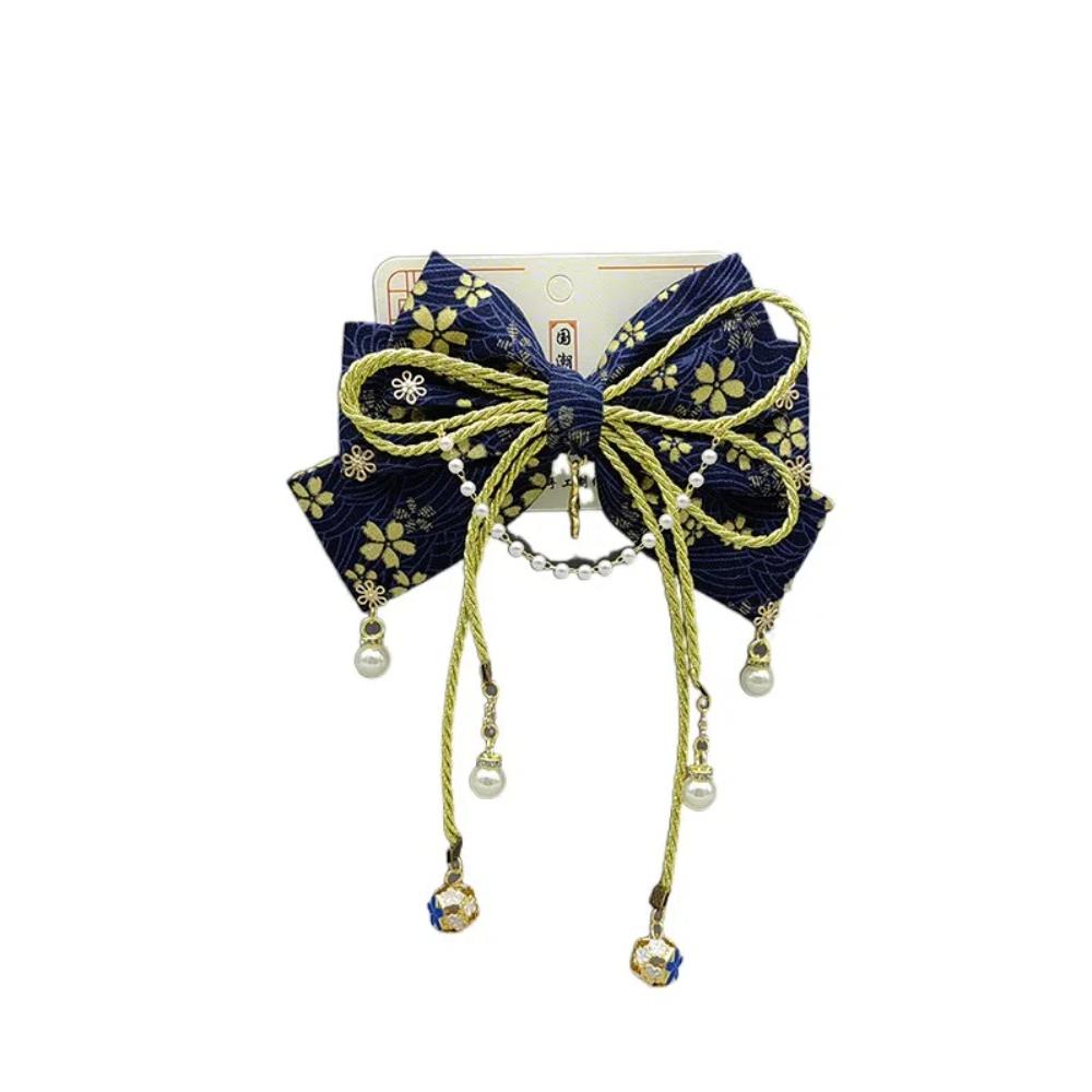 Japanese Style Kimono Barrettes Sweet Bowknot Hair Clip Creative Side Clip  Girl
