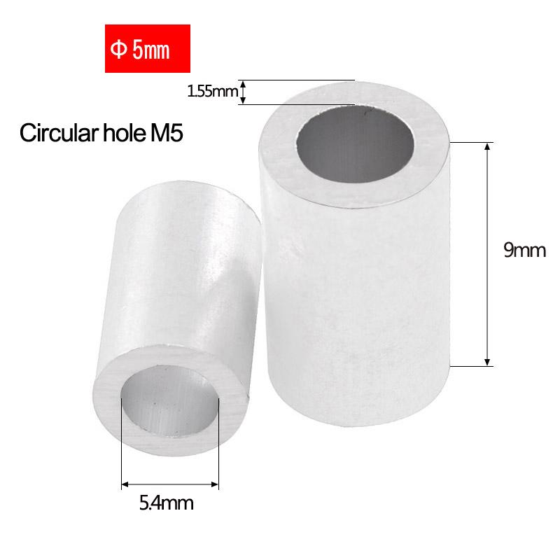 M1 to M10 Full Size Steel Wire Cable Rope Fixing Clip Circular Aluminum Ferrules Round Crimping Loop Clamps Quantity 10--200pcs