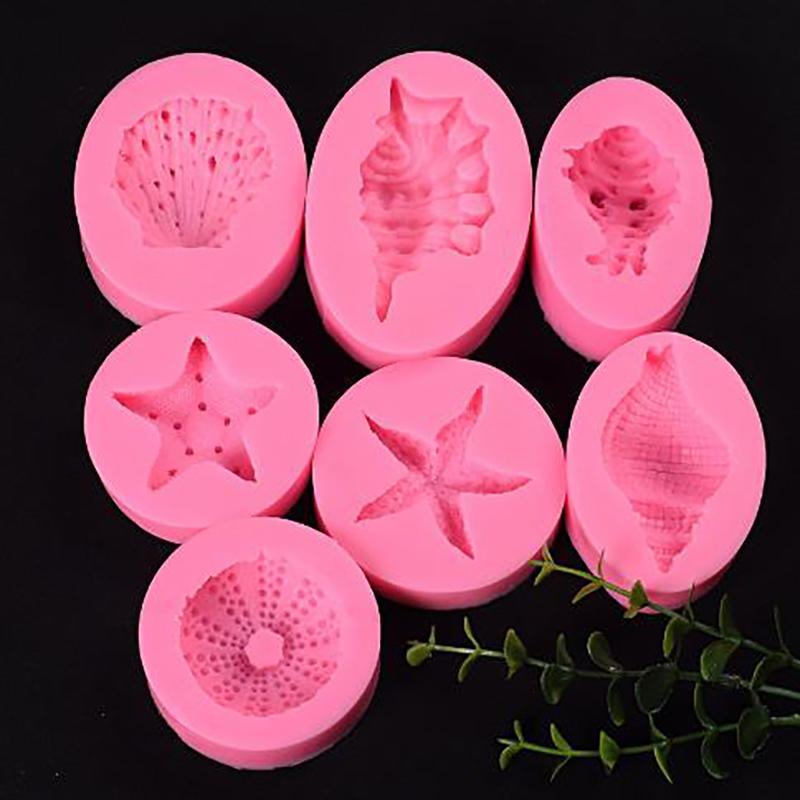 Сделай сам Ракушка Морская раковина Торт Силиконовые формы Инструменты для украшения торта из мастики Формы