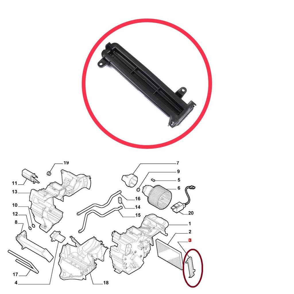 BSP1208 Крышка корпуса салонного фильтра пыльцы для Fiat Palio Albea Strada Siena Idea 7082302