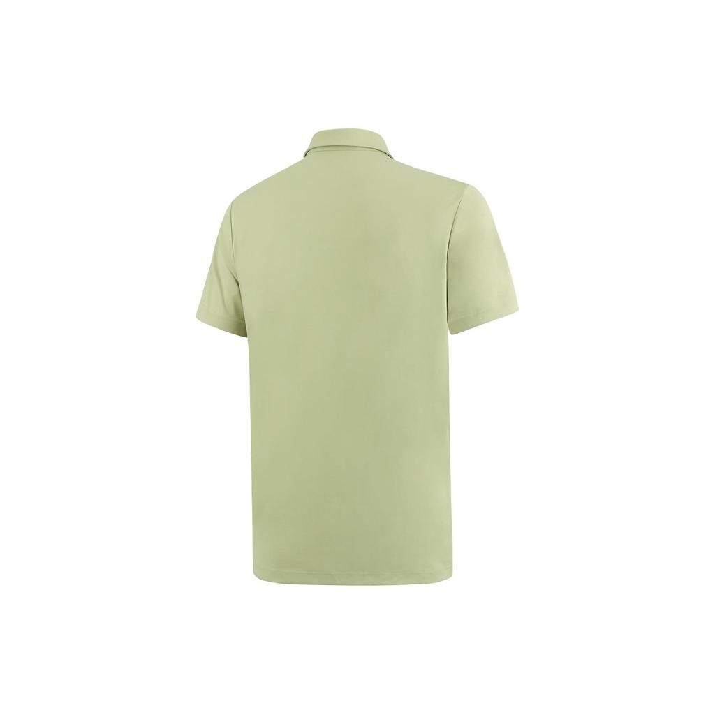 Li-Ning Спортивная серия Life, однотонная быстросохнущая рубашка поло, мужские топы, зеленый APLT031-3