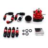 DEFT Universal Adjustable Fuel Pressure Regulator Oil 100psi Gauge AN 6 Fitting EFI Fuel Pressure Regulator End-Black Blue