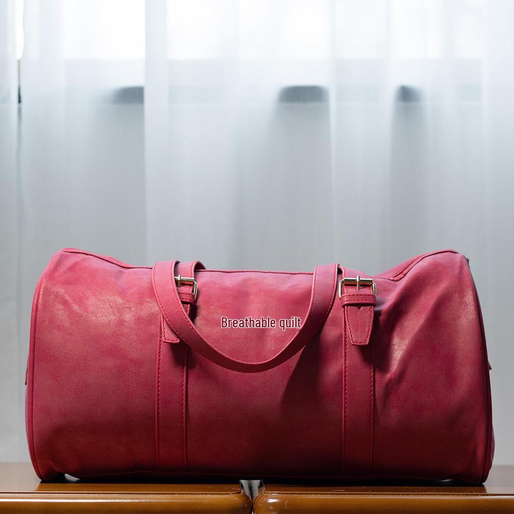 High-End Fuchsia PU Leather Gift Box Packaging for Quilts