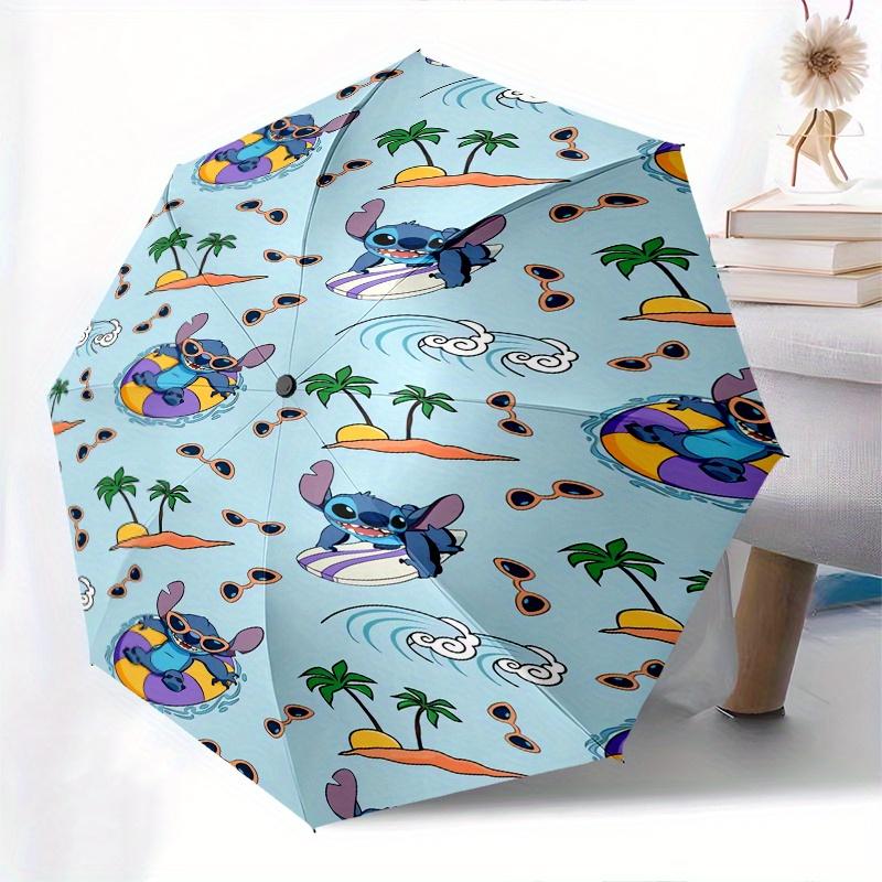 Disney Stitch,Beach Automatic Opening and Closing Umbrella Suitable for all occasion and business umbrella, unisex portable tri fold small