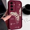 Butterfly Print Shockproof Phone Case For Samsung S25 Ultra S24 FE S23 S22 Plus S21 S20 FE A55 A54 A34 Luxury Soft Silicone Cover