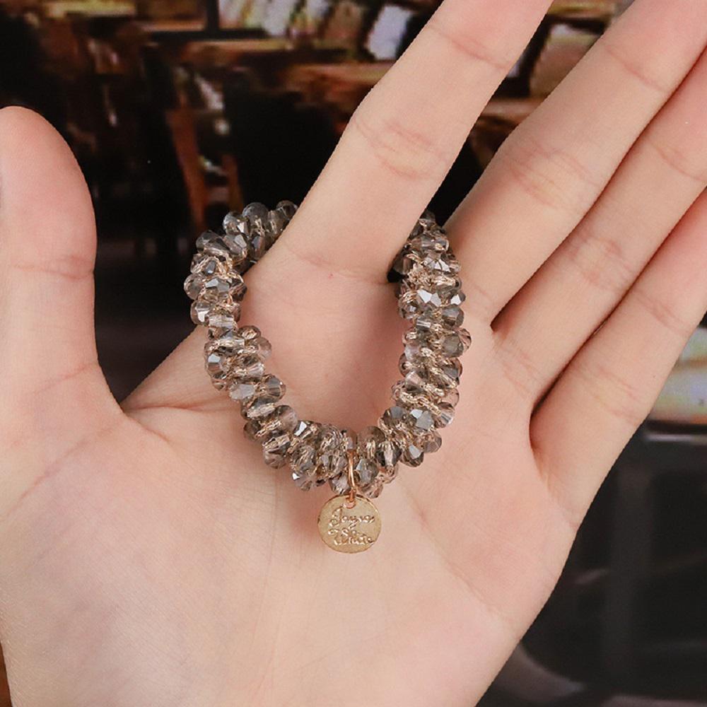 Hair Accessories Headband Girls Elastic Beads Rhinestone Pearl Headwear Hair Rings Hair Rope