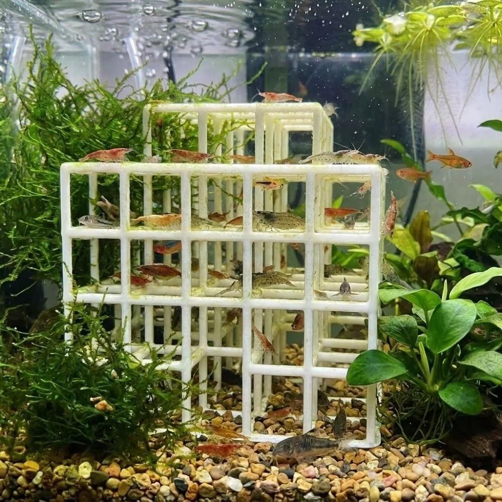 3D Printed Fish Tank Hideout Grid Multi-level Shrimp Hiding Place Aquarium Decoration